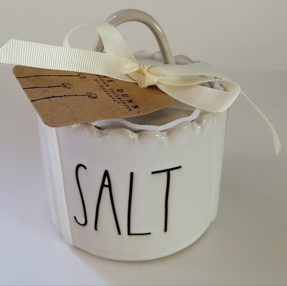 Rae dunn SALT ceramic canister Jar - Picture 1 of 3
